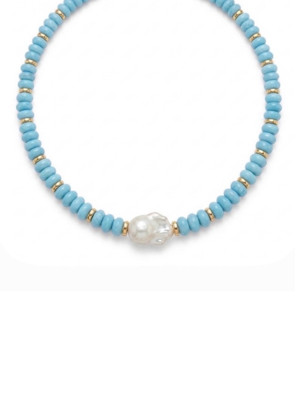 NWT ⚜️🩵⚜️ MACRAE & Co. Beaded Blue Necklace with Pearl Accent
